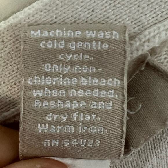 Banana Republic Stripe Button Sweater White Mustard Cotton Rayon Nautical XS - Picture 3 of 5